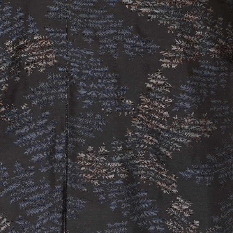 Vintage Black Haori(Kimono Jacket) with gold leaves