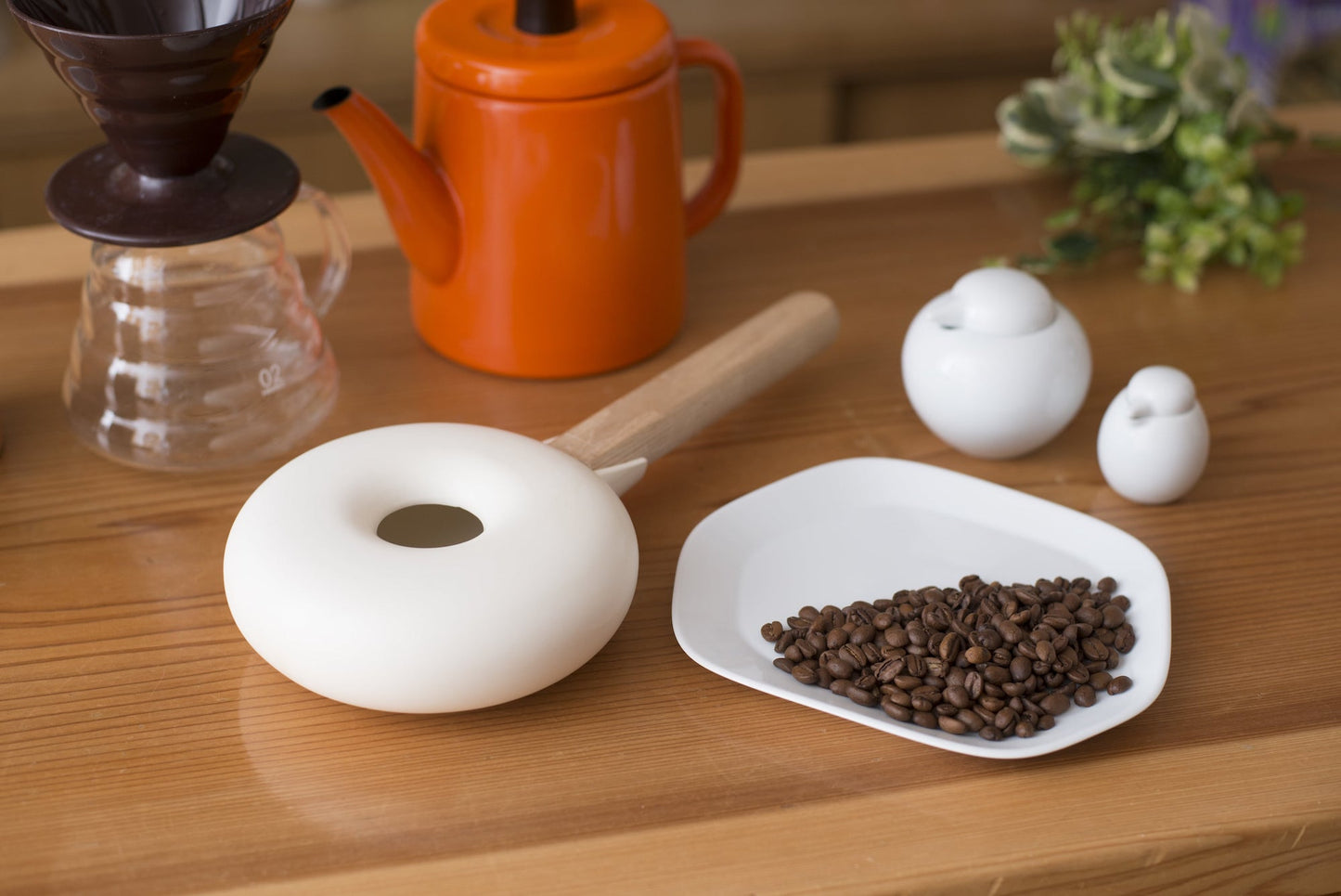 White Porcelain Coffee / Tea Roaster