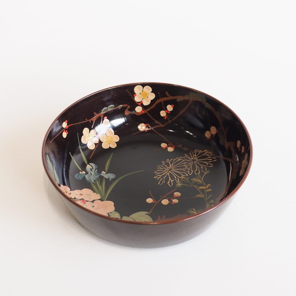 Floral Lacquerware Plate