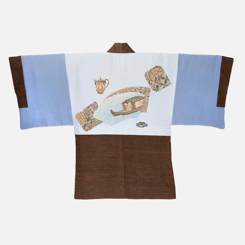Vintage Mens Tsumugi Brown Haori (Kimono Jacket)