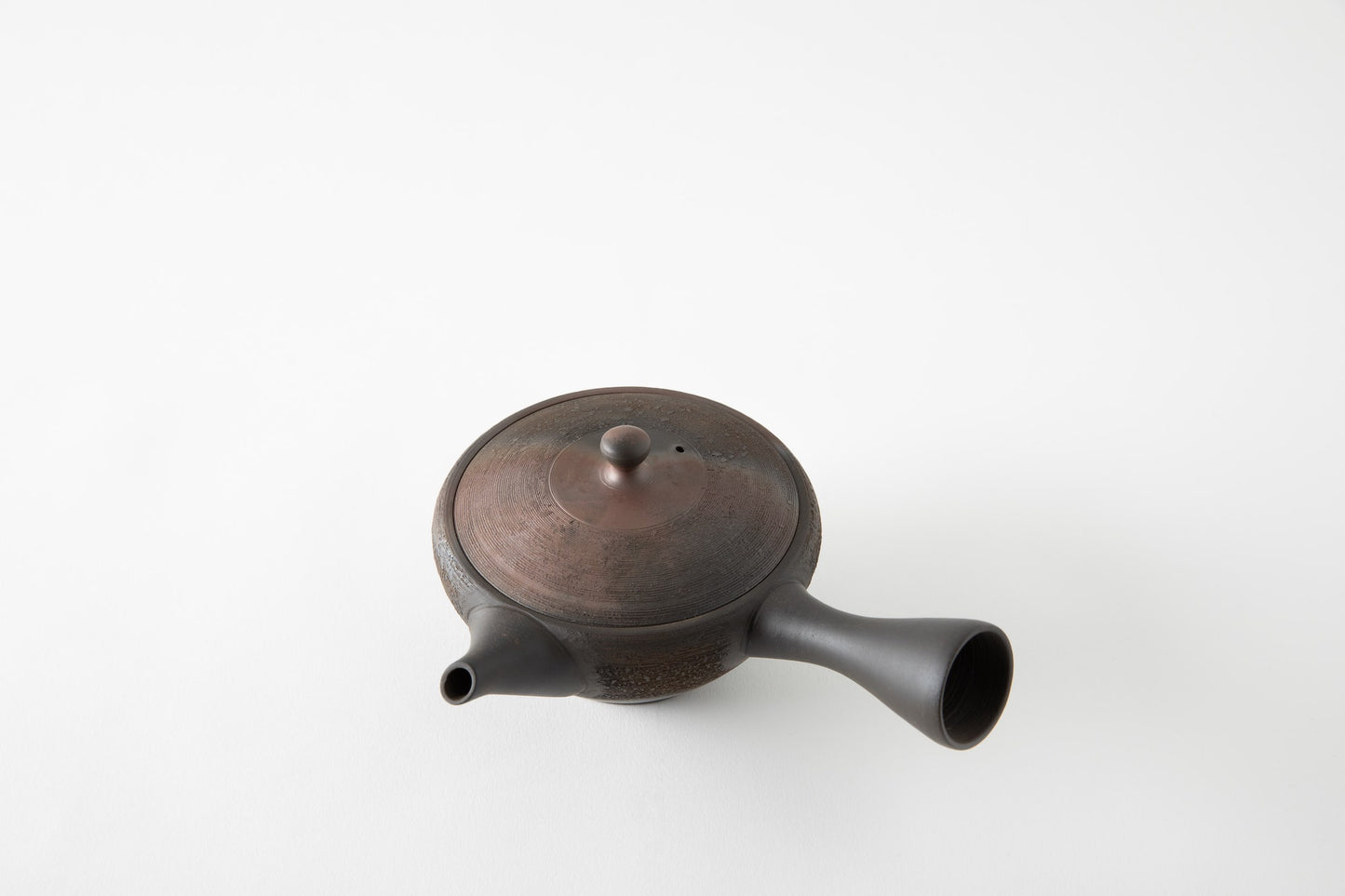 Hand Thrown Brown Kyusu (Tea Pot) from Tokoname - Cha Hamon