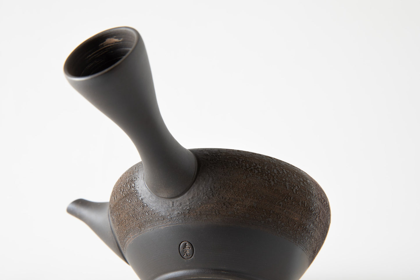 Hand Thrown Brown Kyusu (Tea Pot) from Tokoname - Cha Hamon
