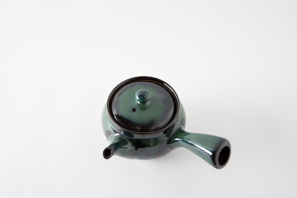 Tokoname Kyusu Teapot - Blue and Green Glaze