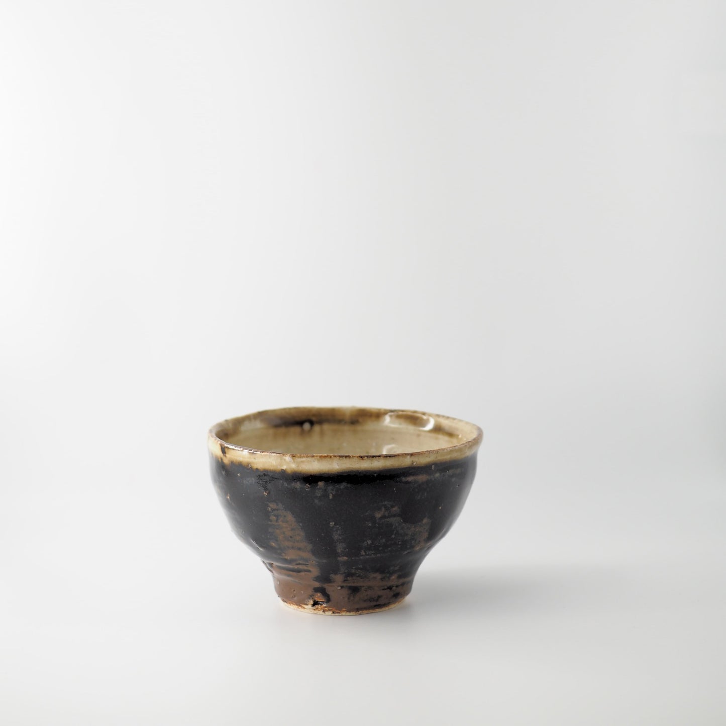 Handcrafted Kumidashi Black Yunomi from Mashiko