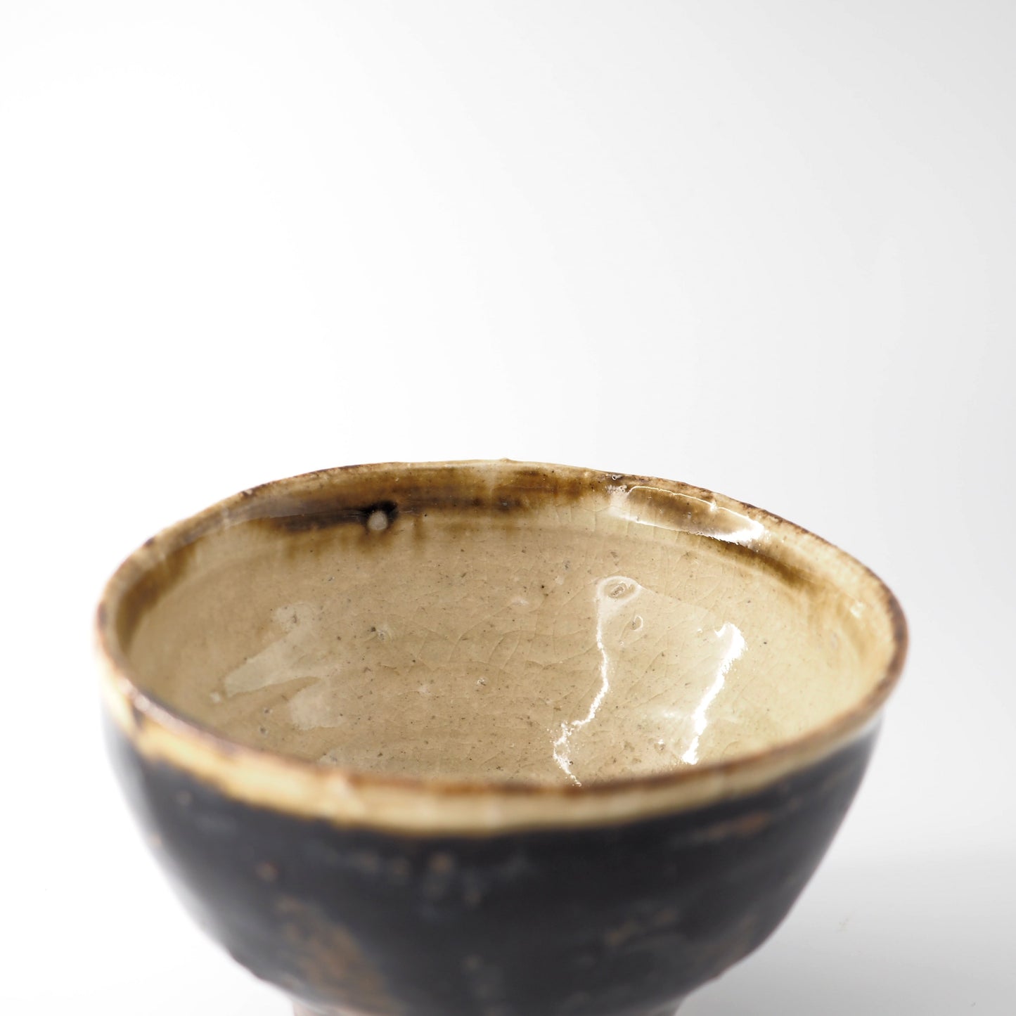 Handcrafted Kumidashi Black Yunomi from Mashiko