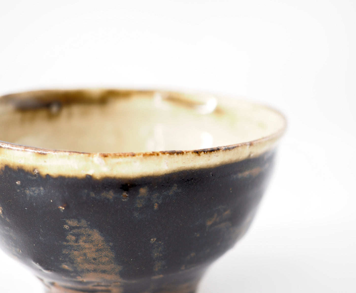 Handcrafted Kumidashi Black Yunomi from Mashiko