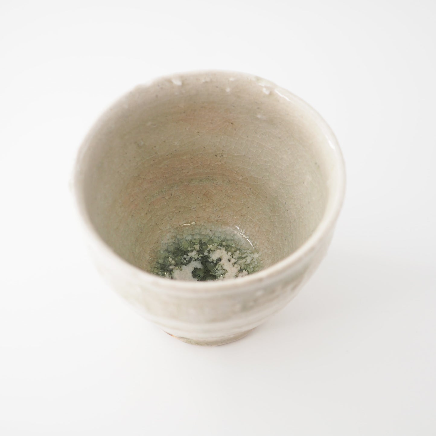 Handcrafted Kumidashi Ivory Yunomi from Mashiko