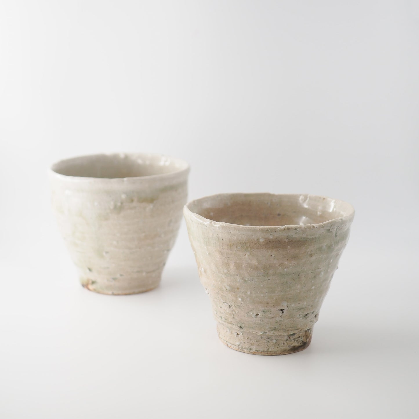 Handcrafted Kumidashi Ivory Yunomi from Mashiko