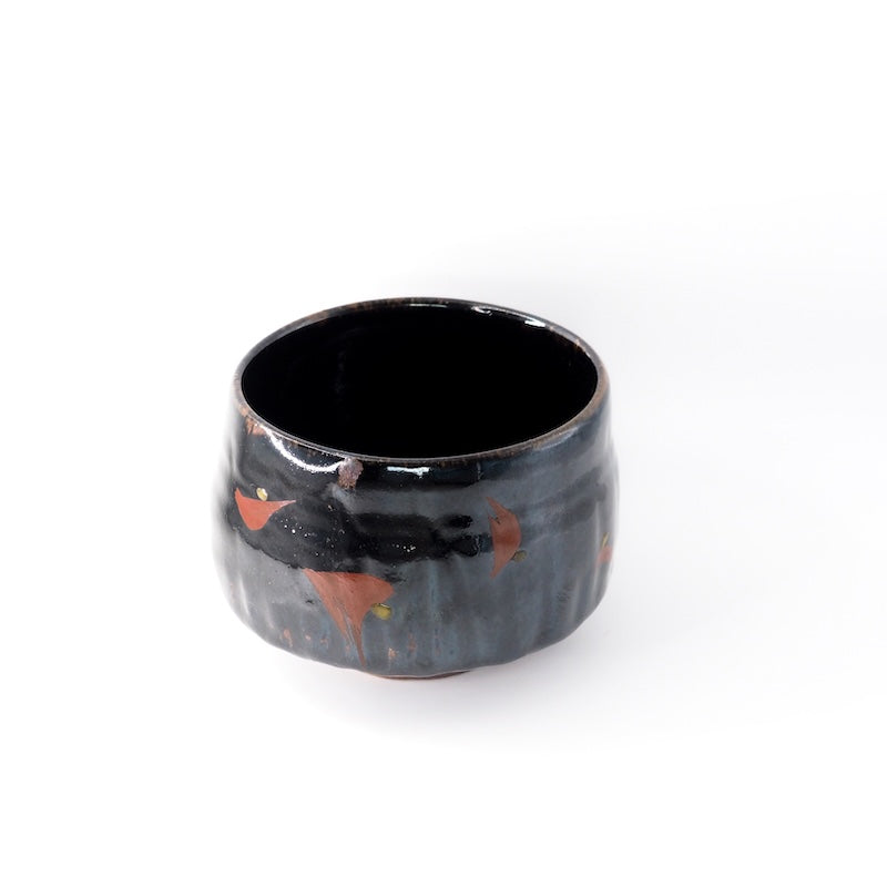 Mashiko Black and Red Tea Bowl