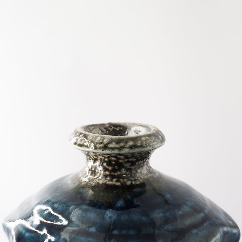 Mashiko Shioyaki Twisted Flower Vase