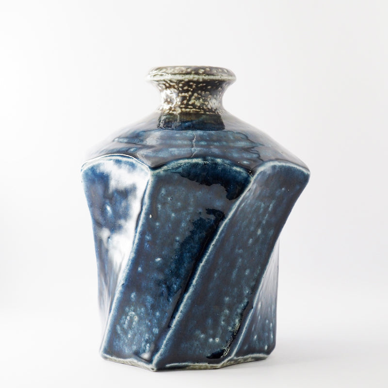 Mashiko Shioyaki Twisted Flower Vase