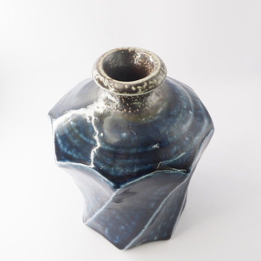 Mashiko Shioyaki Twisted Flower Vase