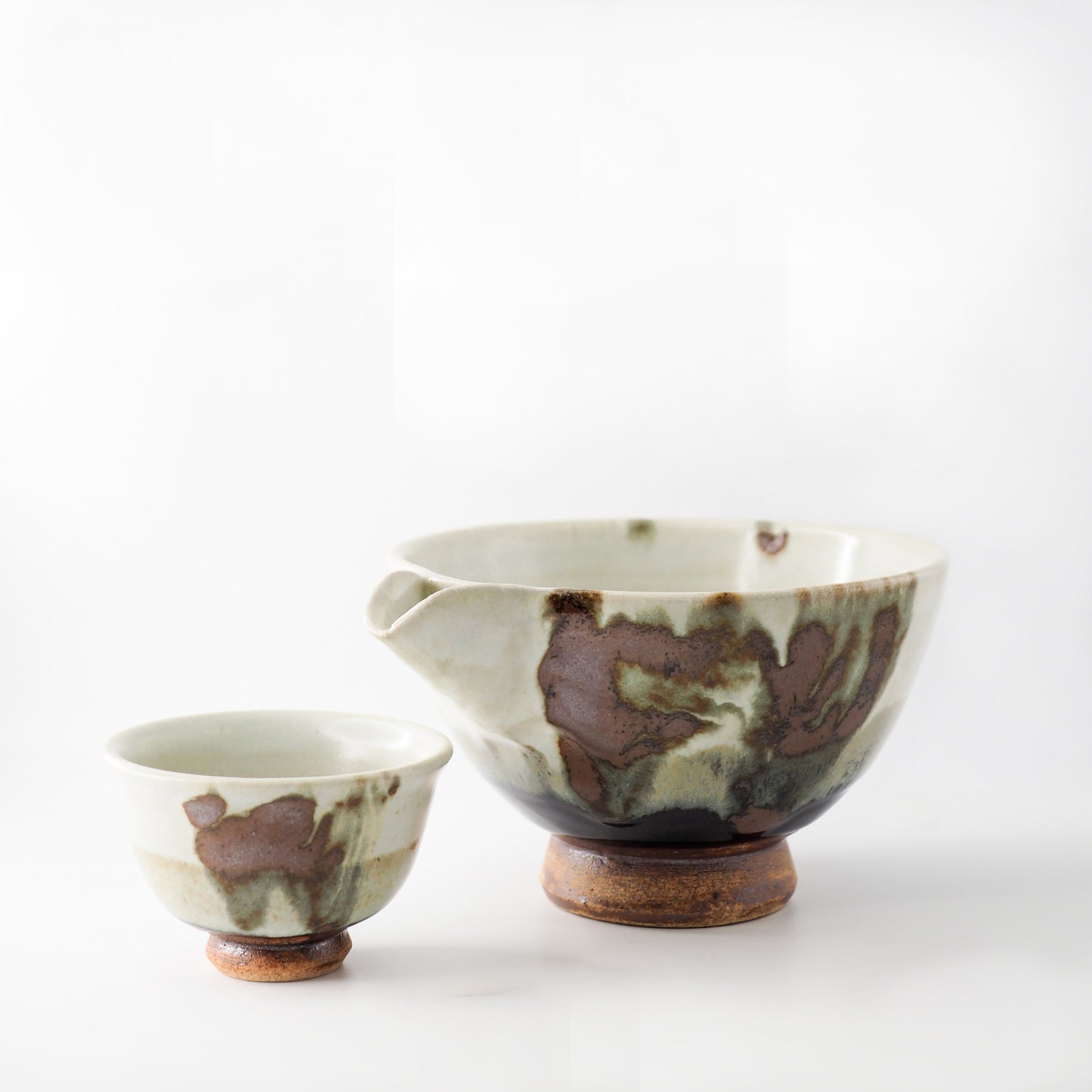 Mashiko Mingei Katakuchi and Ochoko Set