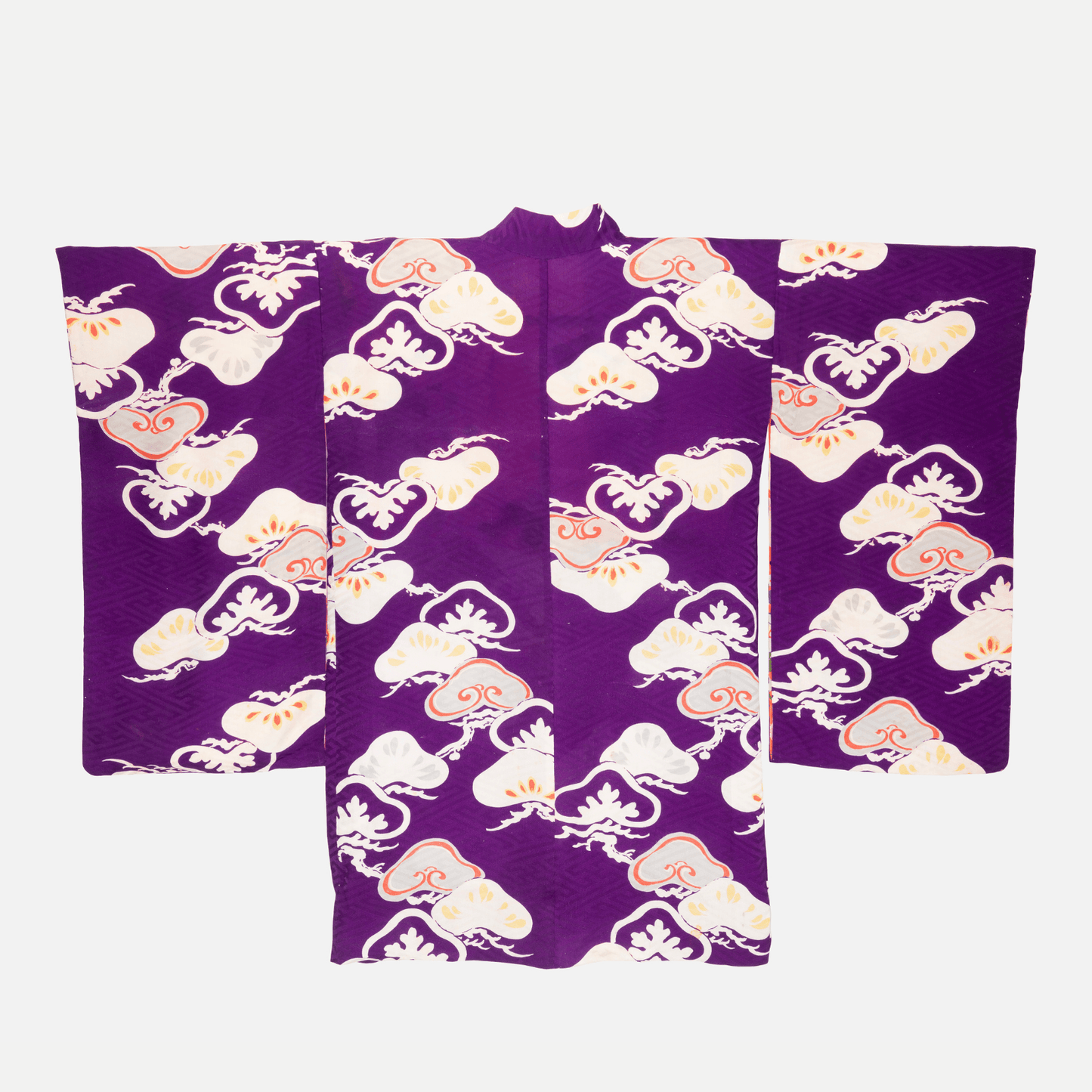 Vintage Purple Long Haori (Kimono Jacket)