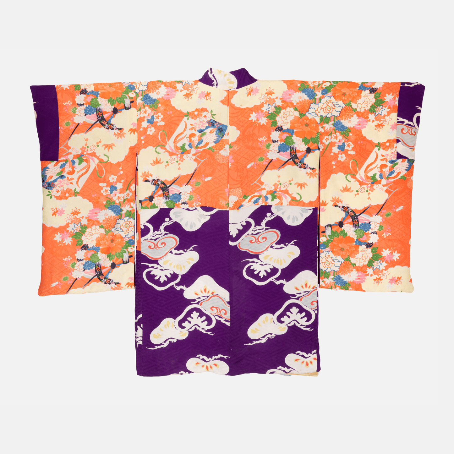 Vintage Purple Long Haori (Kimono Jacket)