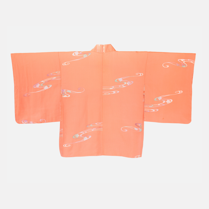 Vintage Salmon Pink Haori (Kimono Jacket)