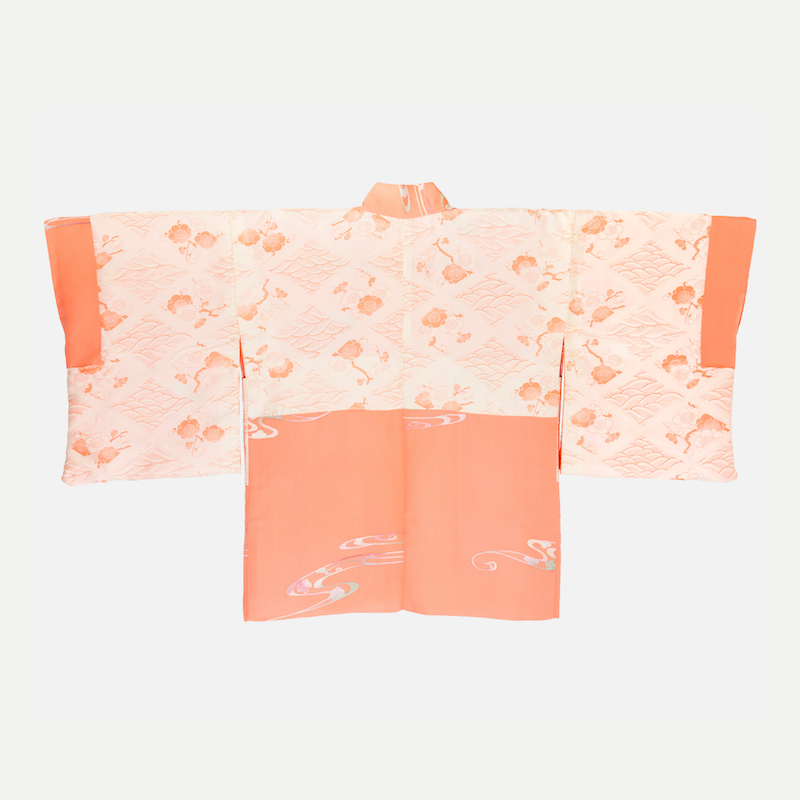 Vintage Salmon Pink Haori (Kimono Jacket)