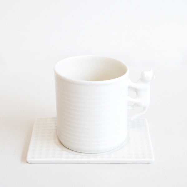 Porcelain Cat Cup and Saucer