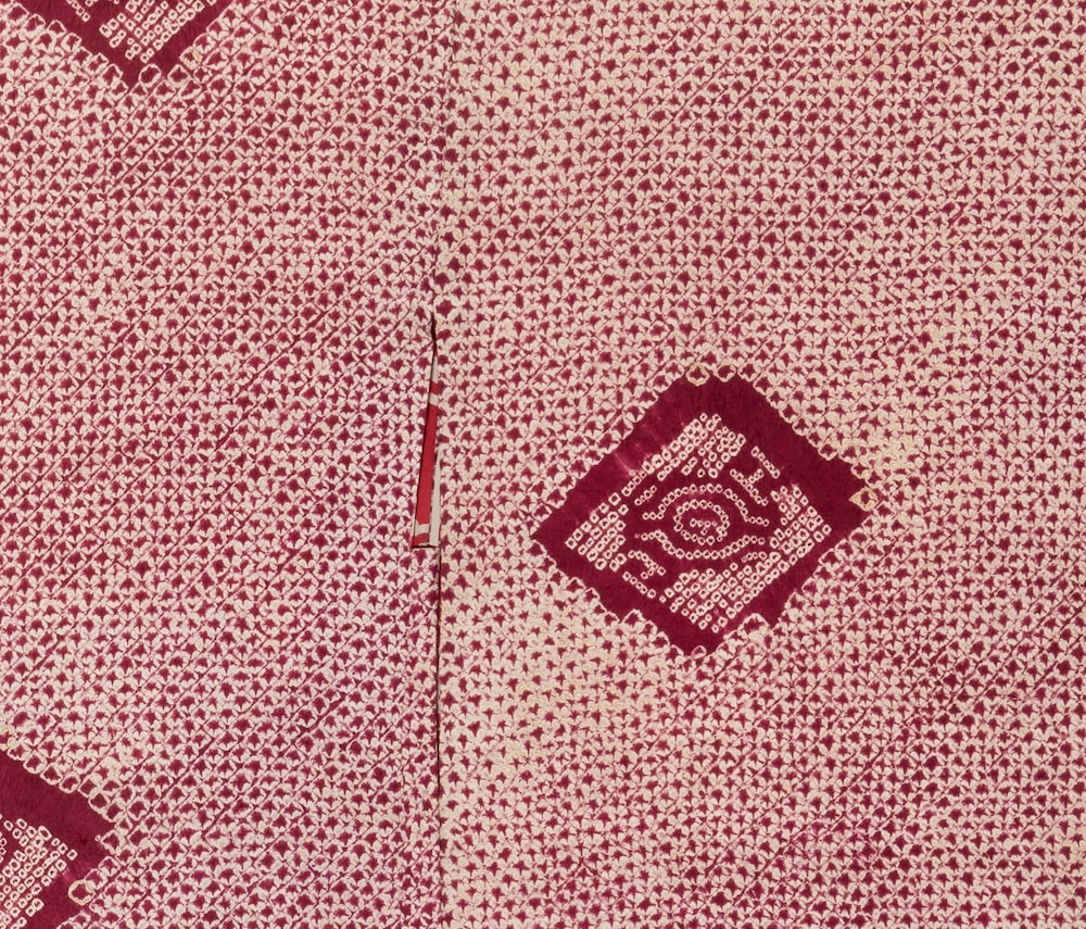 Antique Bordeaux Shibori Haori (Kimono Jacket)