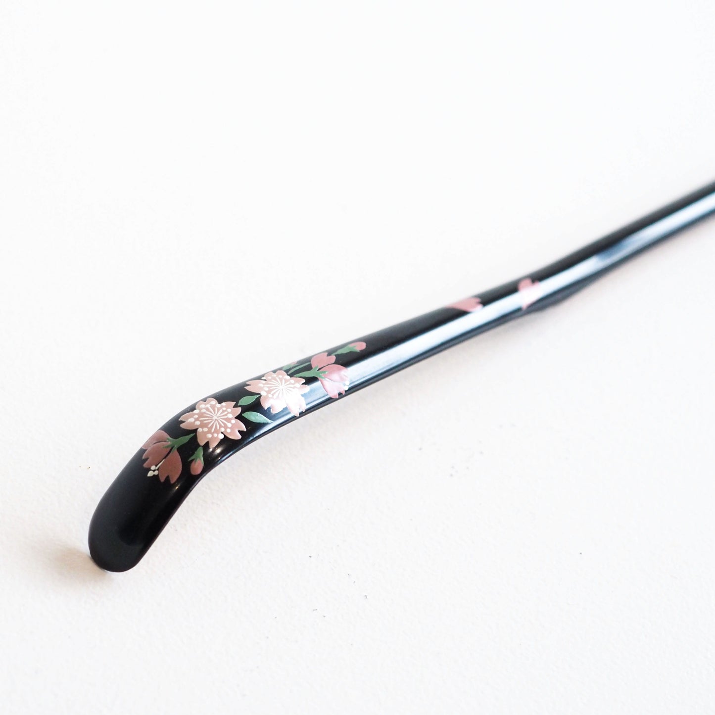 Black Cherry Blossom Chashaku (Bamboo Spoon)