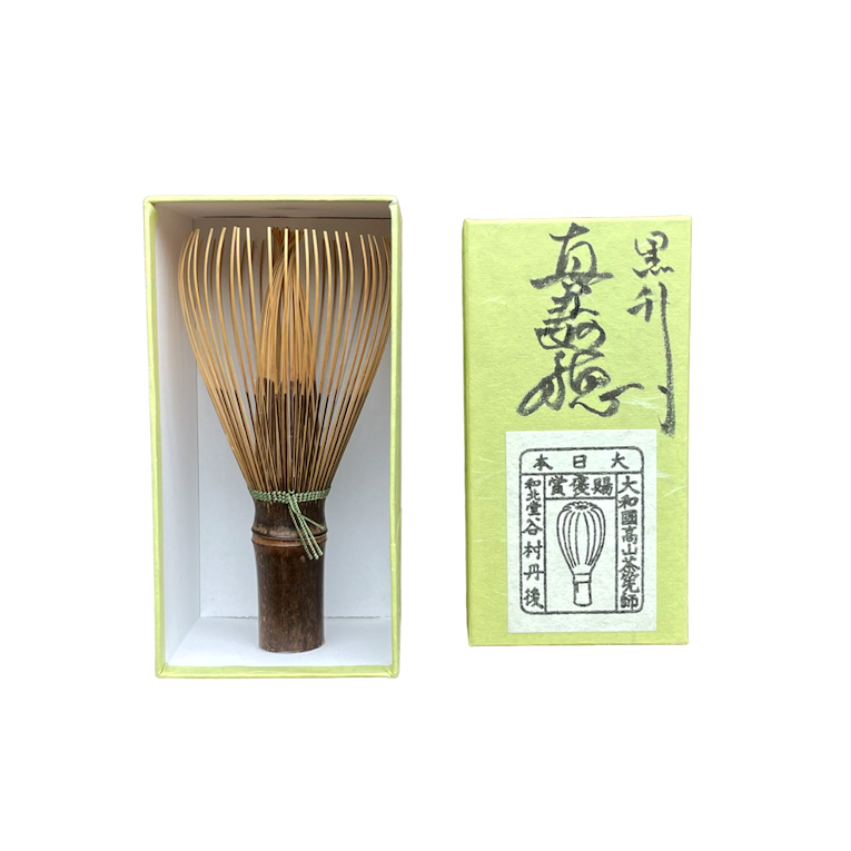 Black Shin Chasen - Black Bamboo Whisk by Tango Tanimura