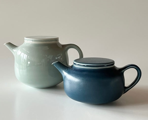 Medium Light Blue Hineri Kyusu Teapot