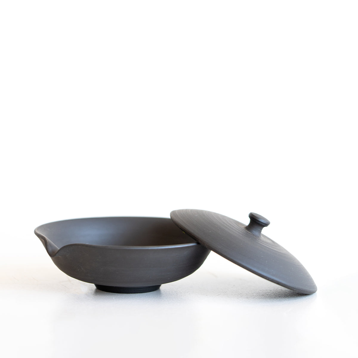 Hand Thrown Black Shiboridashi (Tea Pot) from Tokoname