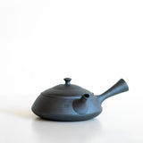 Hand Thrown Metal Grey Kyusu (Tea Pot) from Tokoname