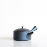 Hand Thrown Metal Grey Kyusu (Tea Pot) from Tokoname