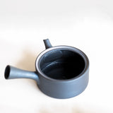 Hand Thrown Metal Grey Kyusu (Tea Pot) from Tokoname