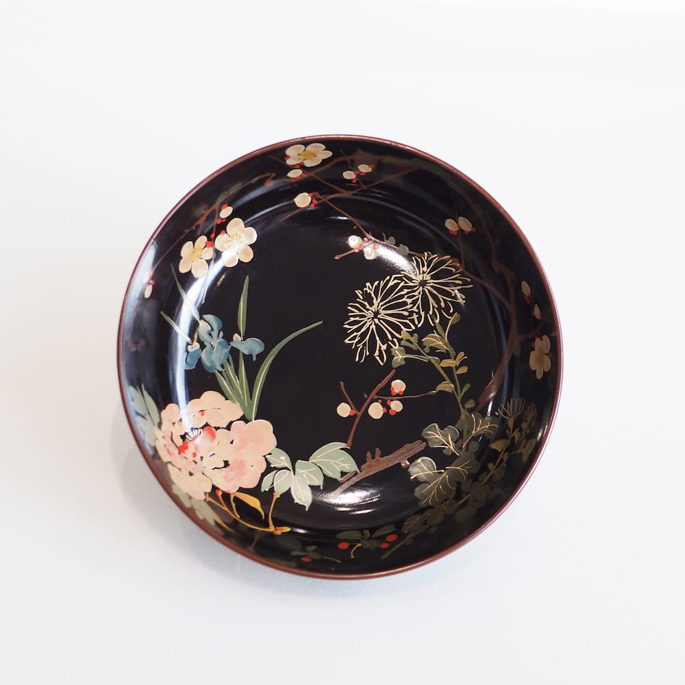 Floral Lacquerware Plate