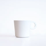 Handmade White Mug and Saucer Set