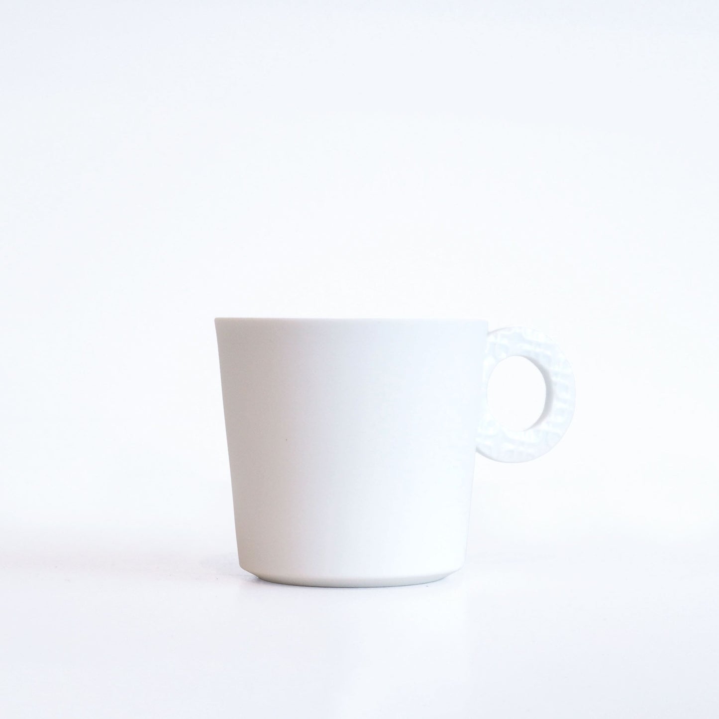 Handmade White Mug and Saucer Set