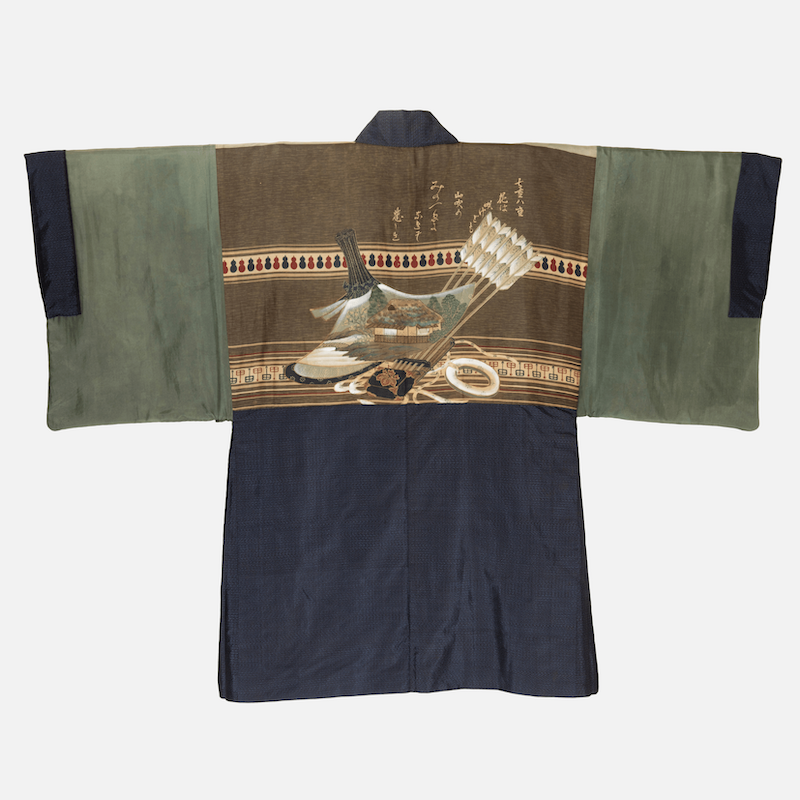 Vintage Mens Blue Haori (Kimono Jacket)