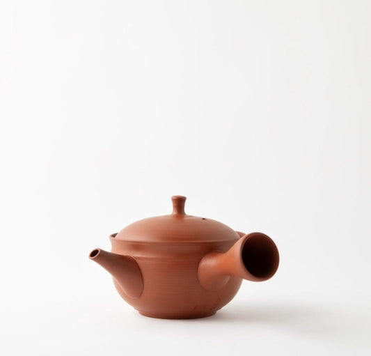 Hand Thrown Red Kyusu (Tea Pot) from Tokoname - Hokuryu