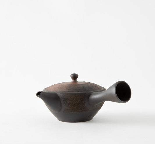 Hand Thrown Brown Kyusu (Tea Pot) from Tokoname - Cha Hamon