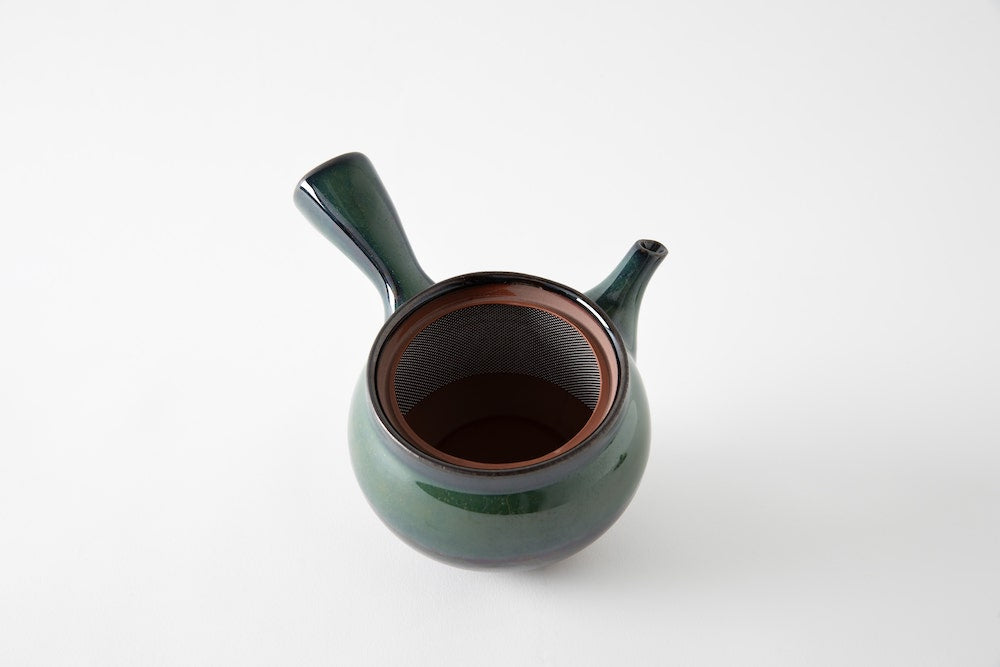 Tokoname Kyusu Teapot - Blue and Green Glaze