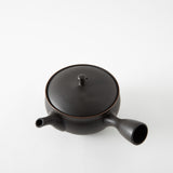 Hand Thrown Black Kyusu from Tokoname - Tama Hikaru