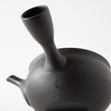 Hand Thrown Black Kyusu from Tokoname - Tama Hikaru