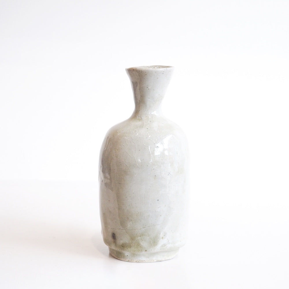 Handcrafted Mashiko Ivory Flower Vase