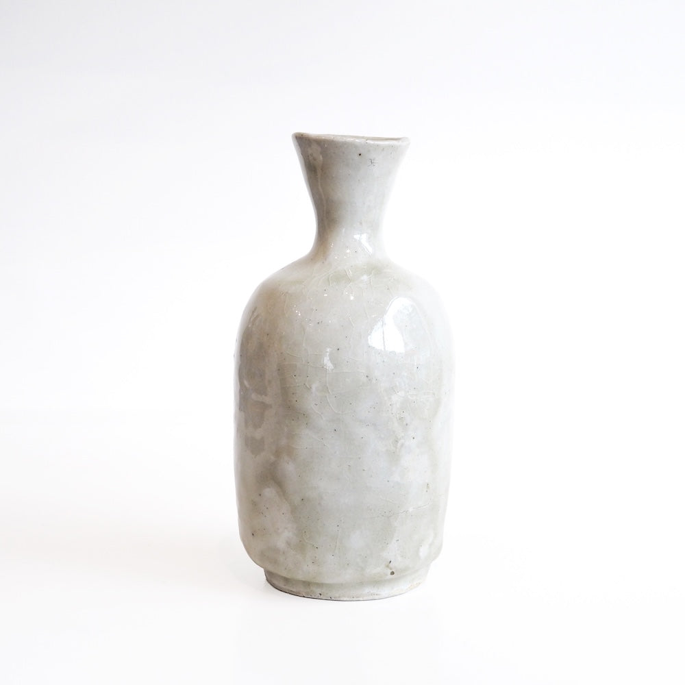 Handcrafted Mashiko Ivory Flower Vase