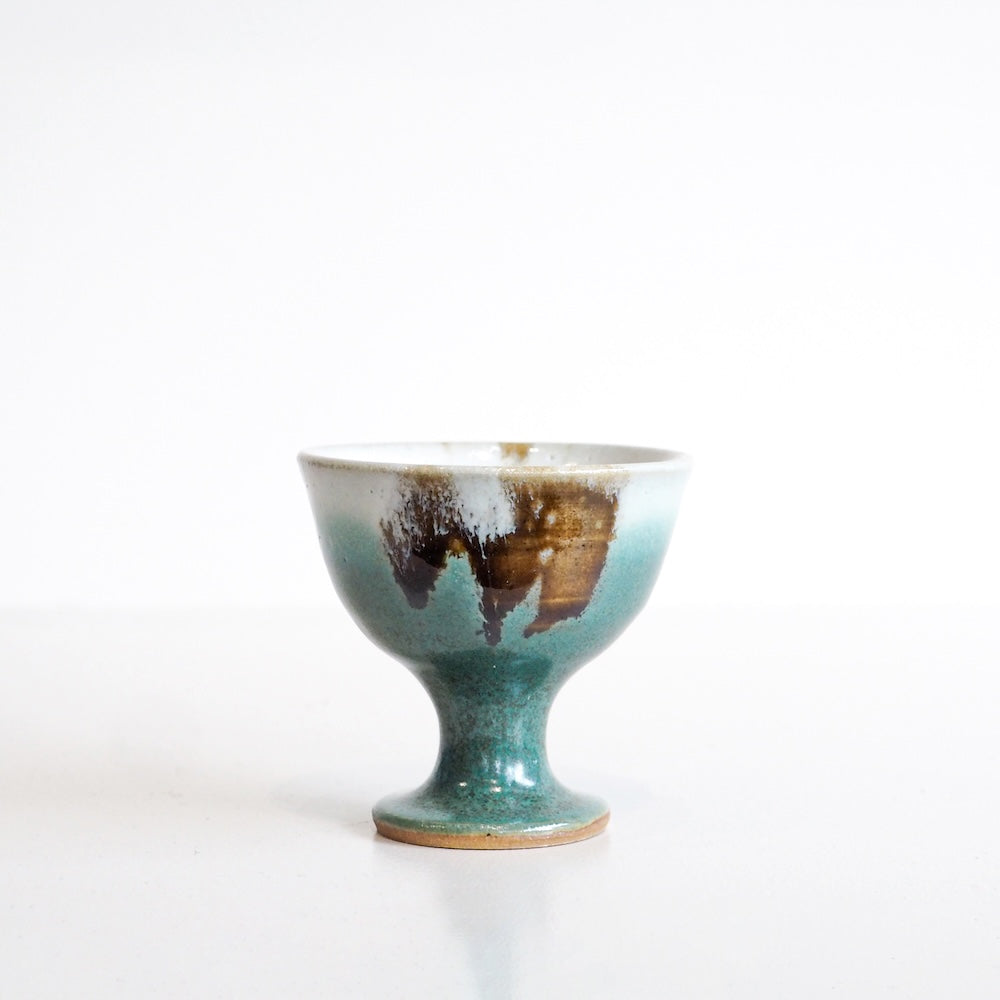 Mashiko Blue Tall Guinomi Cup