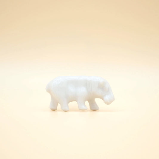 Yukiko Kitahara - Porcelain Hippo Pin Brooch