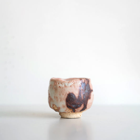 Red Shino Small Sake Cup