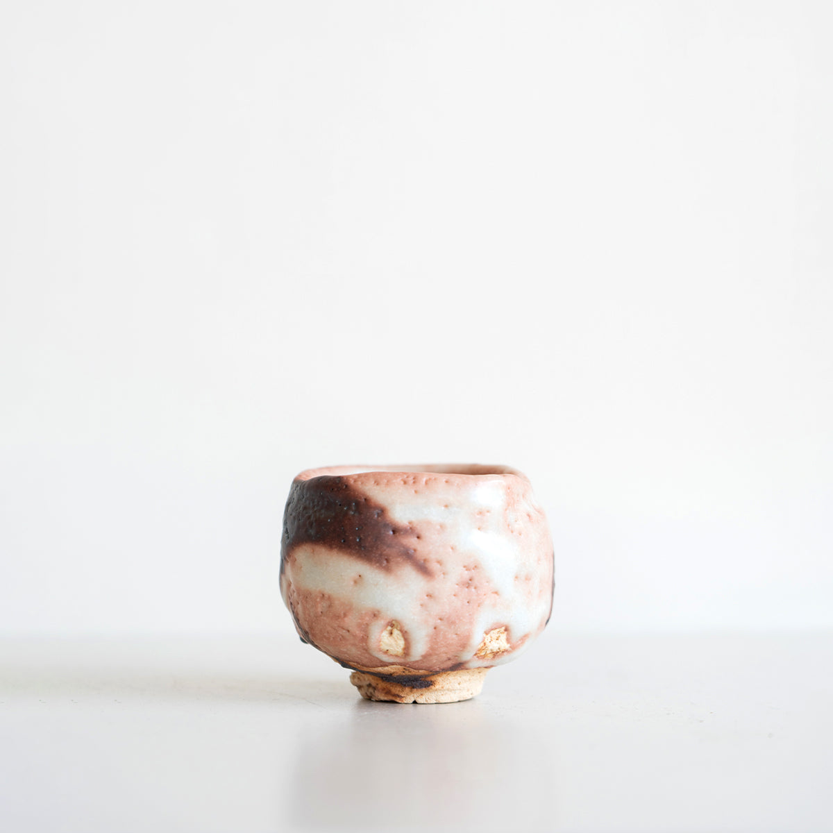 Red Shino Small Sake Cup