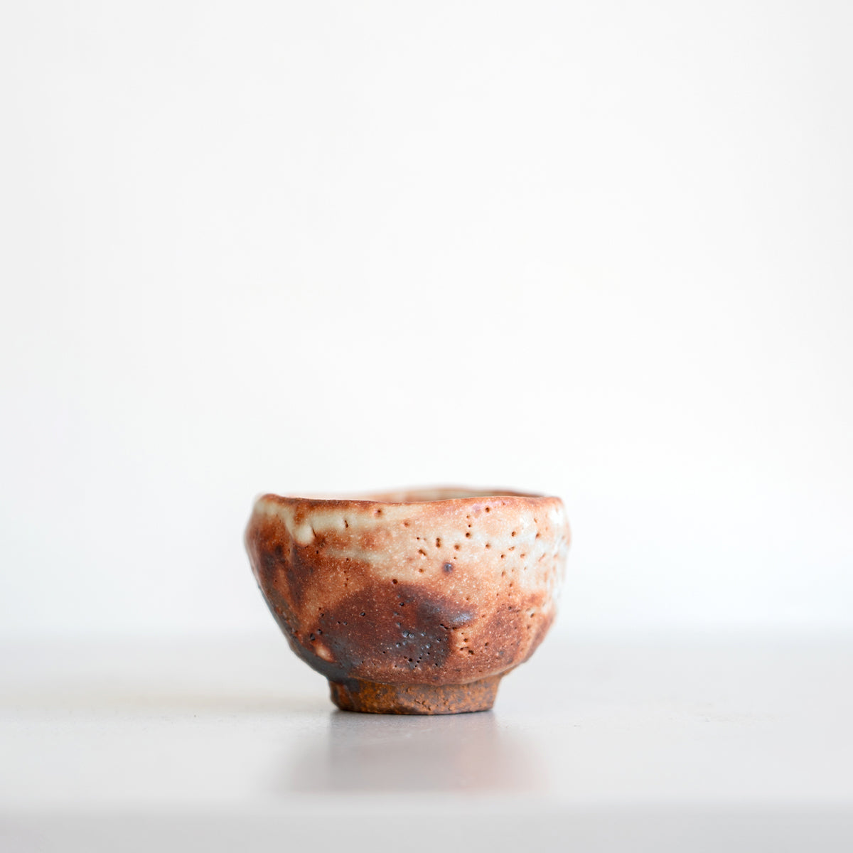 Red Shino Small Guinomi Cup