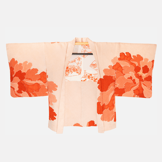 Vintage Shibori Haori (Kimono Jacket) with Peony