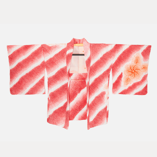 Vintage Pink Shibori Haori (Kimono Jacket)