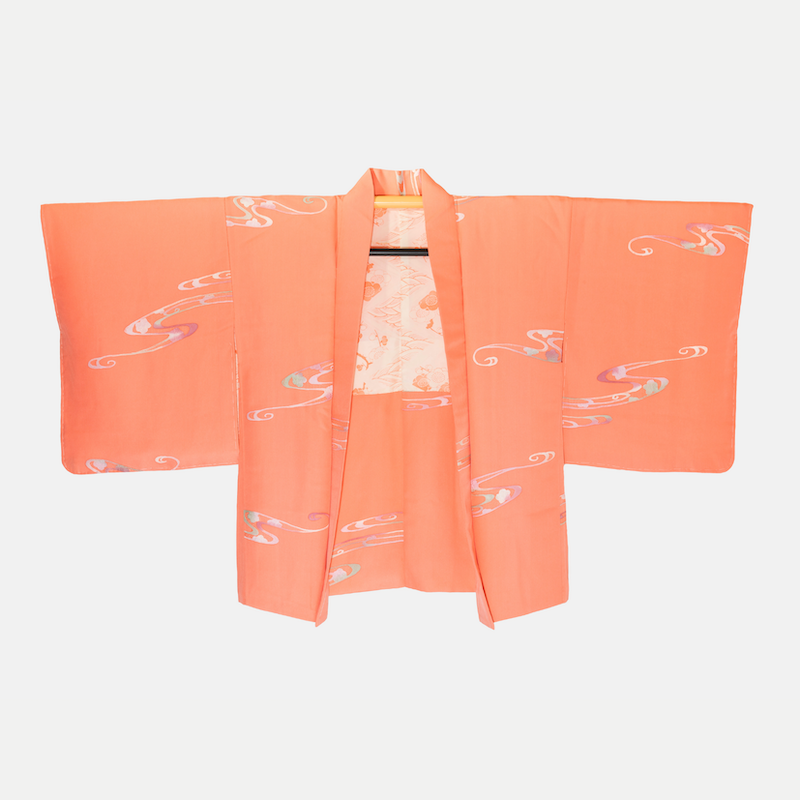 Vintage Salmon Pink Haori (Kimono Jacket)