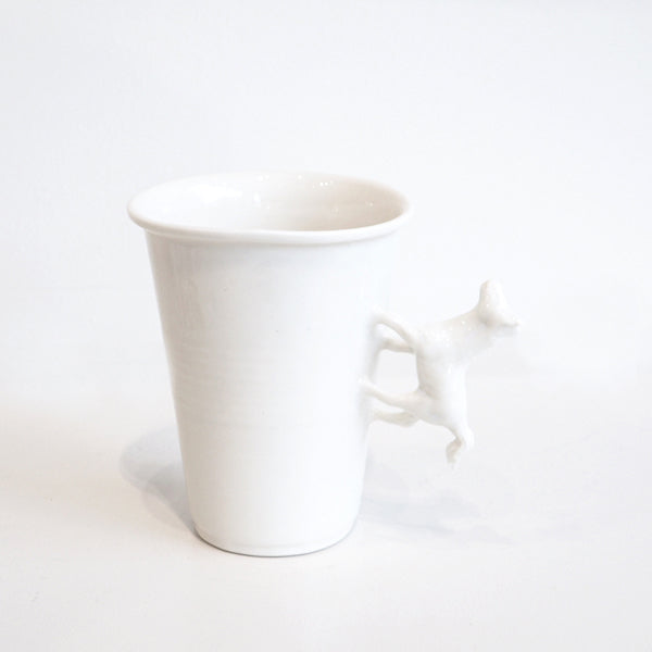 Large Porcelain Horse Cup